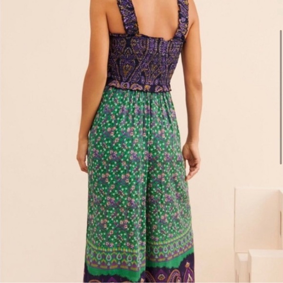 URBAN OUTFITTERS | Culotte Boho Printed Smocked Jumpsuit S - Picture 3 of 12